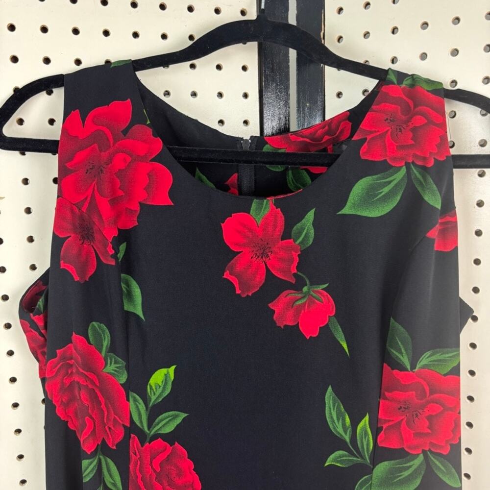 Vintage Piano Y2K Rose-Print Maxi Dress M — Monica from Friends - Picture 3 of 7